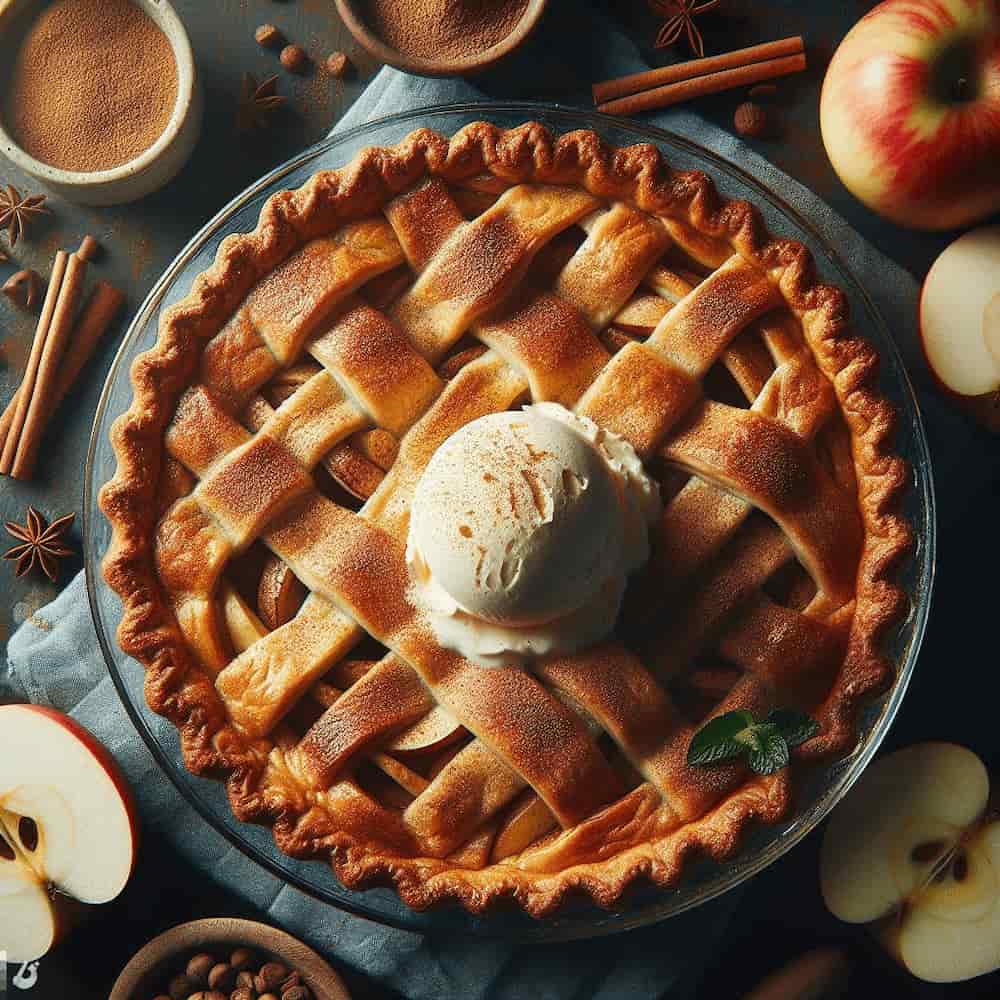An apple pie